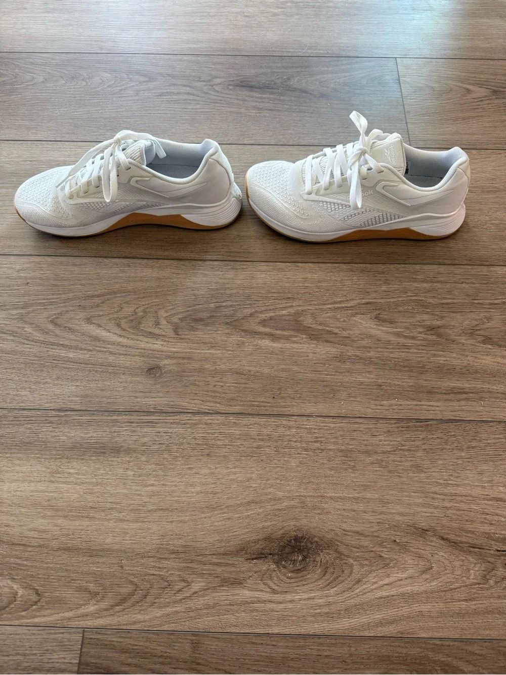 Reebok Women's White Athletic Sneakers with Gum Toe
